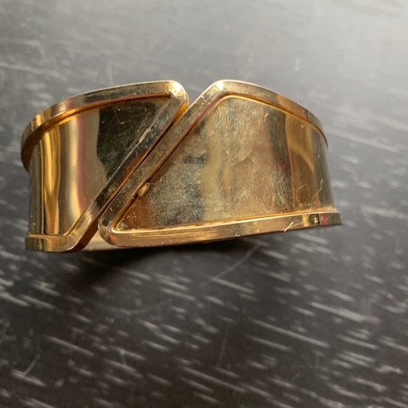 Brass Deco Cuff Bracelet